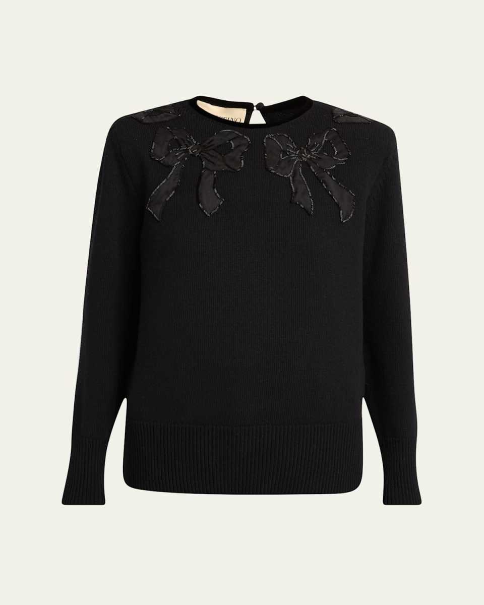 Maglia Bow Wool Sweater